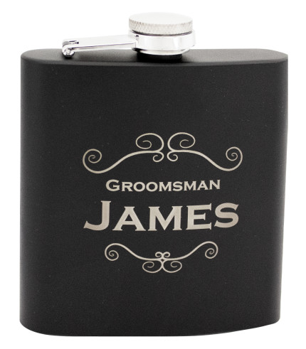 Flask - Laserable - Matte Black