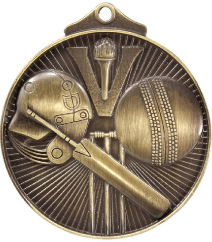 Cricket Medal - 52mm G/S/B