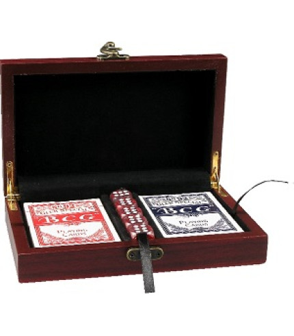 Playing Cards in Wooden Box